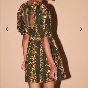 Saylor black floral mini dress NWT